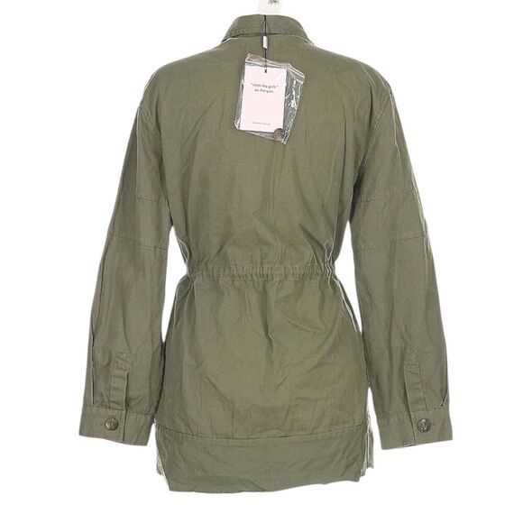 Avec Les Filles Green Cotton Twill Military Jacket Womens Size XS New MSRP $109 - Picture 10 of 11
